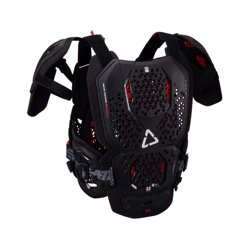PEITORAL LEATT 5.5 PRO EVO PRETO - S/M - 5025202340