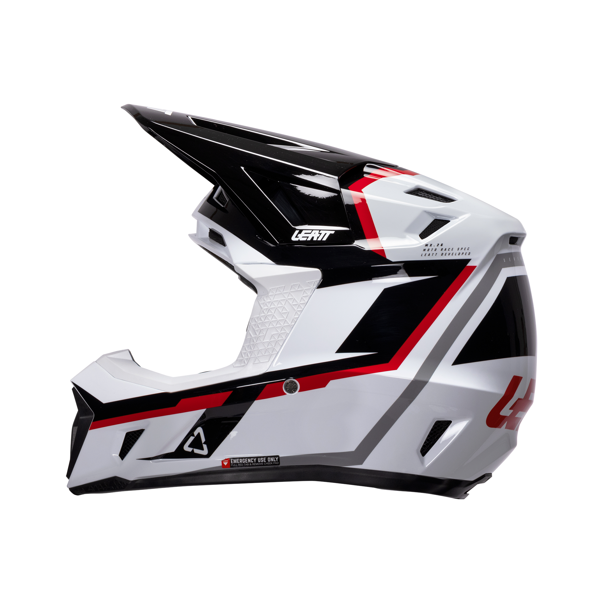 CAPACETE LEATT 7.5 BRANCO/VERMELHO - M - 1026000502