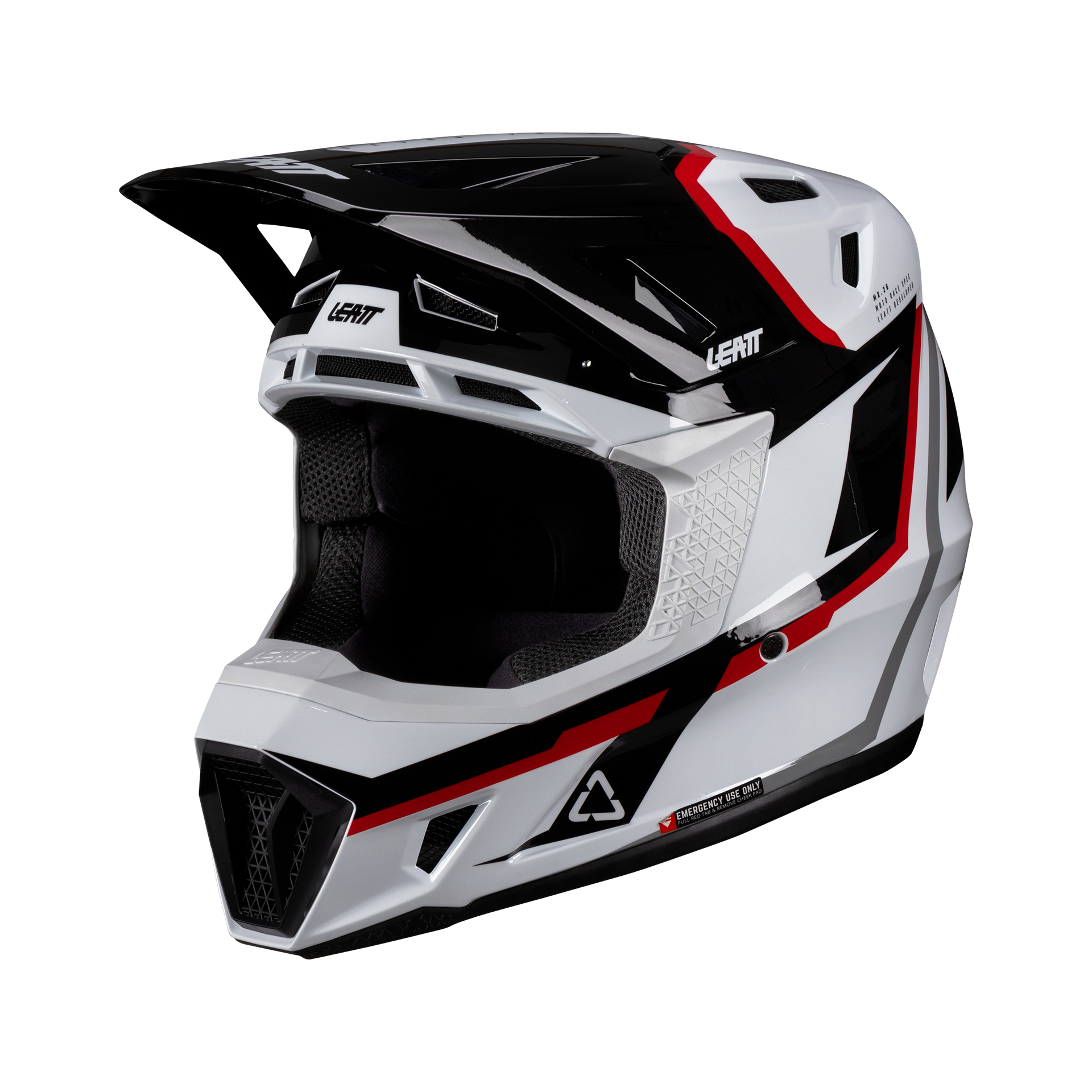 CAPACETE LEATT 7.5 BRANCO/VERMELHO - L - 1026000503