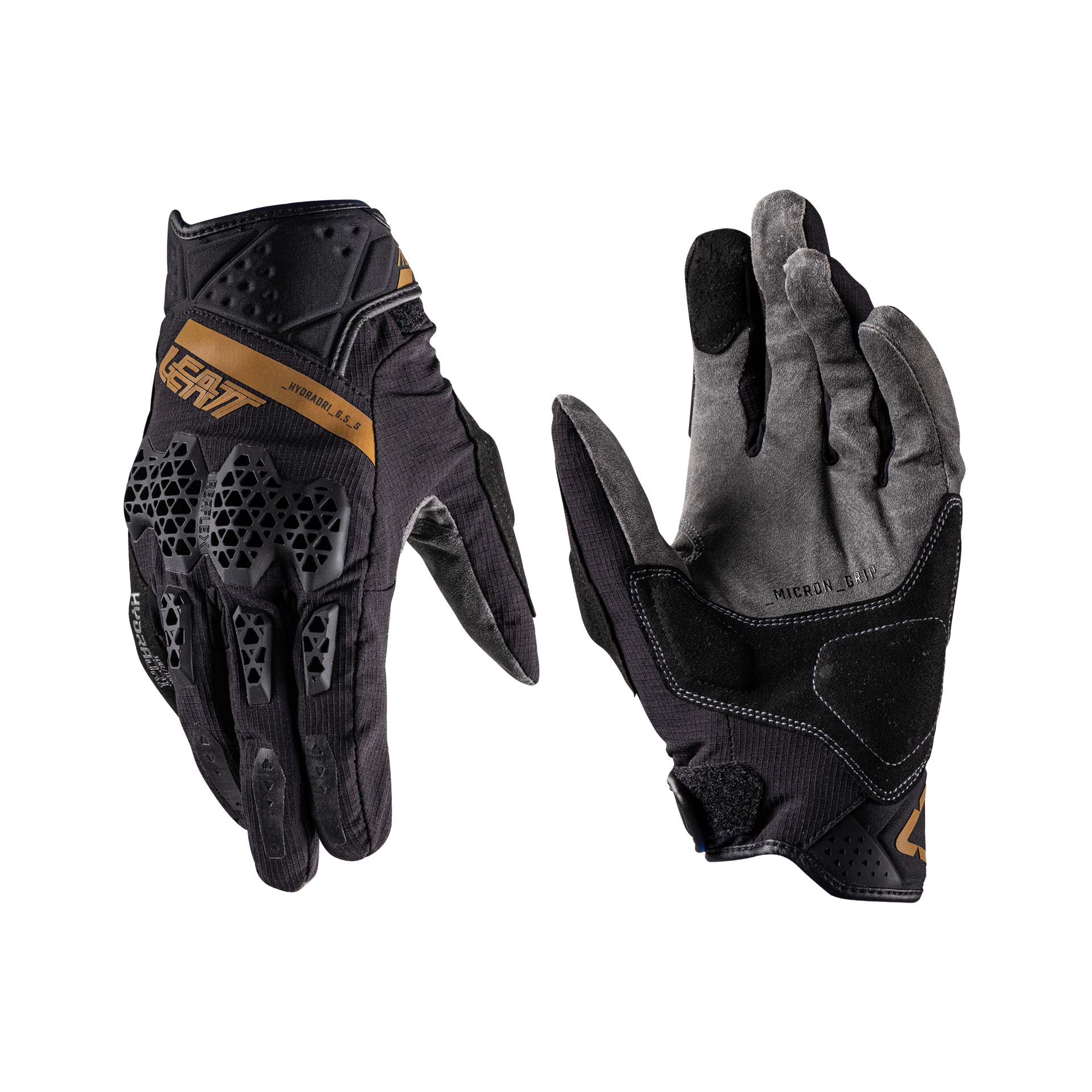 LUVAS LEATT ADV 6.5 HYDRADRI SHORT STEALTH PRETO/CINZA - M - 6026003552