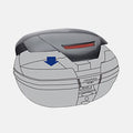 KC49N901 TAMPA TOP CASE K49NS PRETO METALIZADO