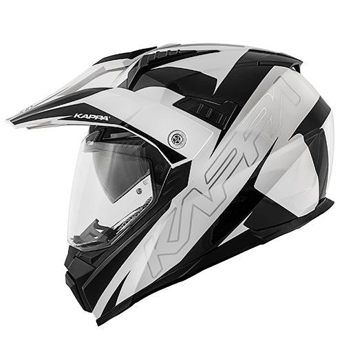 CAPACETE KAPPA KV30 ENDURO FLASH BRANCO/PRETO - S (HKKV30FFHWB56) -