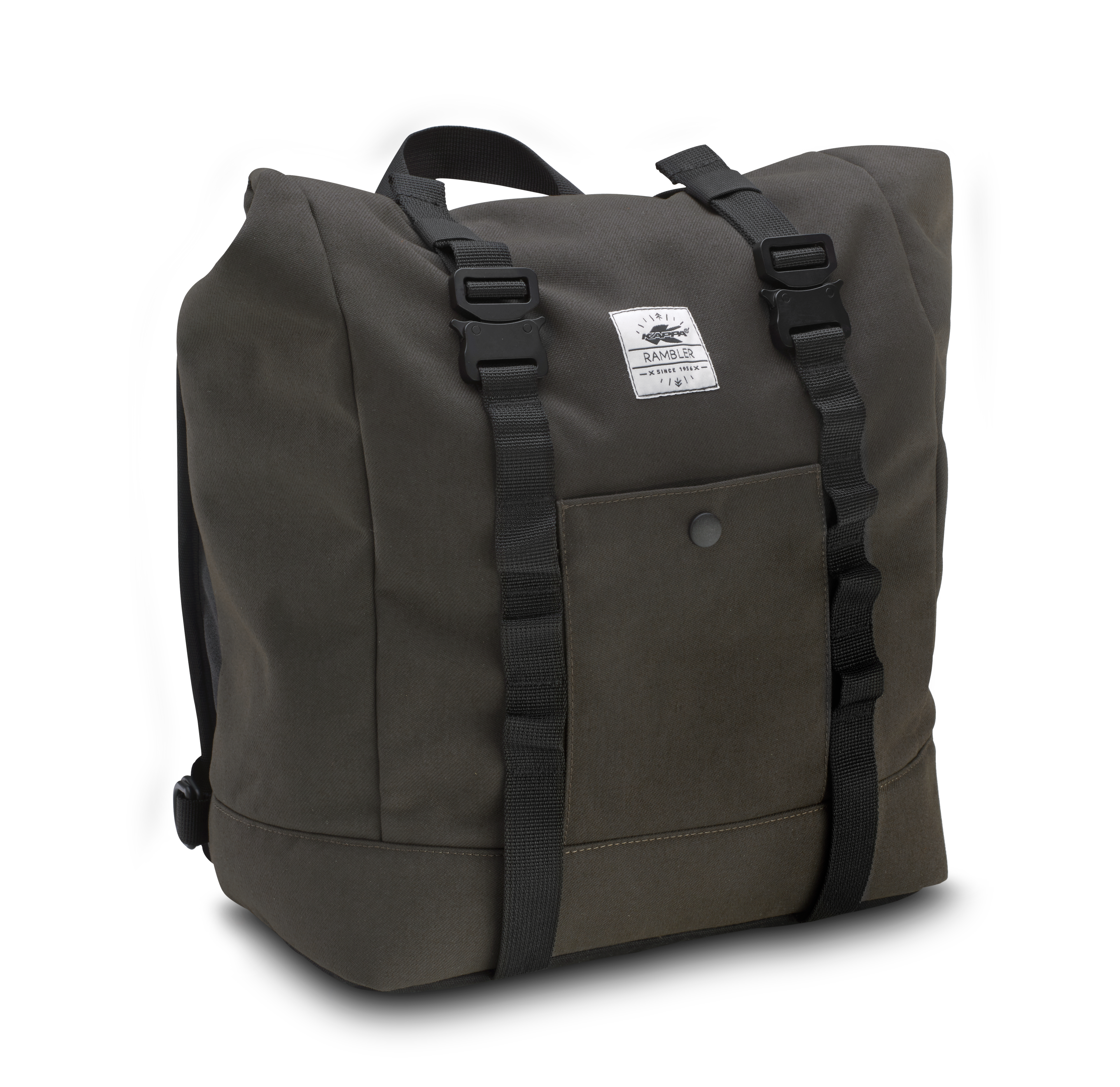 RB105R BOLSA LATERAL KAPPA CAFE RACER CONVERTIVEL P/MOCHILA CINZA/VERDE