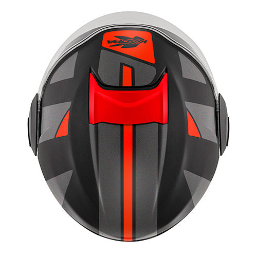 CAPACETE KAPPA KV37 EVO STYLE PRETO MAT/TITANIO/VERMELHO - L - HKKV37RSYBR60 -