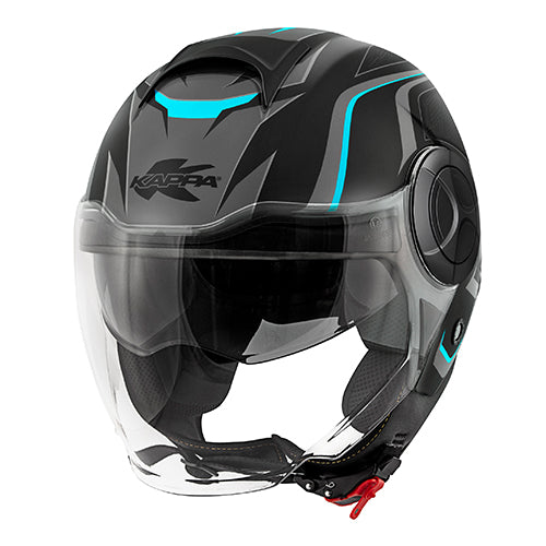 CAPACETE KAPPA KV37 EVO SHARP PRETO MAT/AZUL - L - HKKV37RSAPT60 -