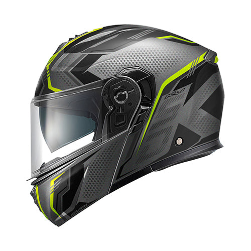 CAPACETE KAPPA KV50 ESCALADE TITANIO MAT/AMARELO - M - HKKV50FSCTY58 -