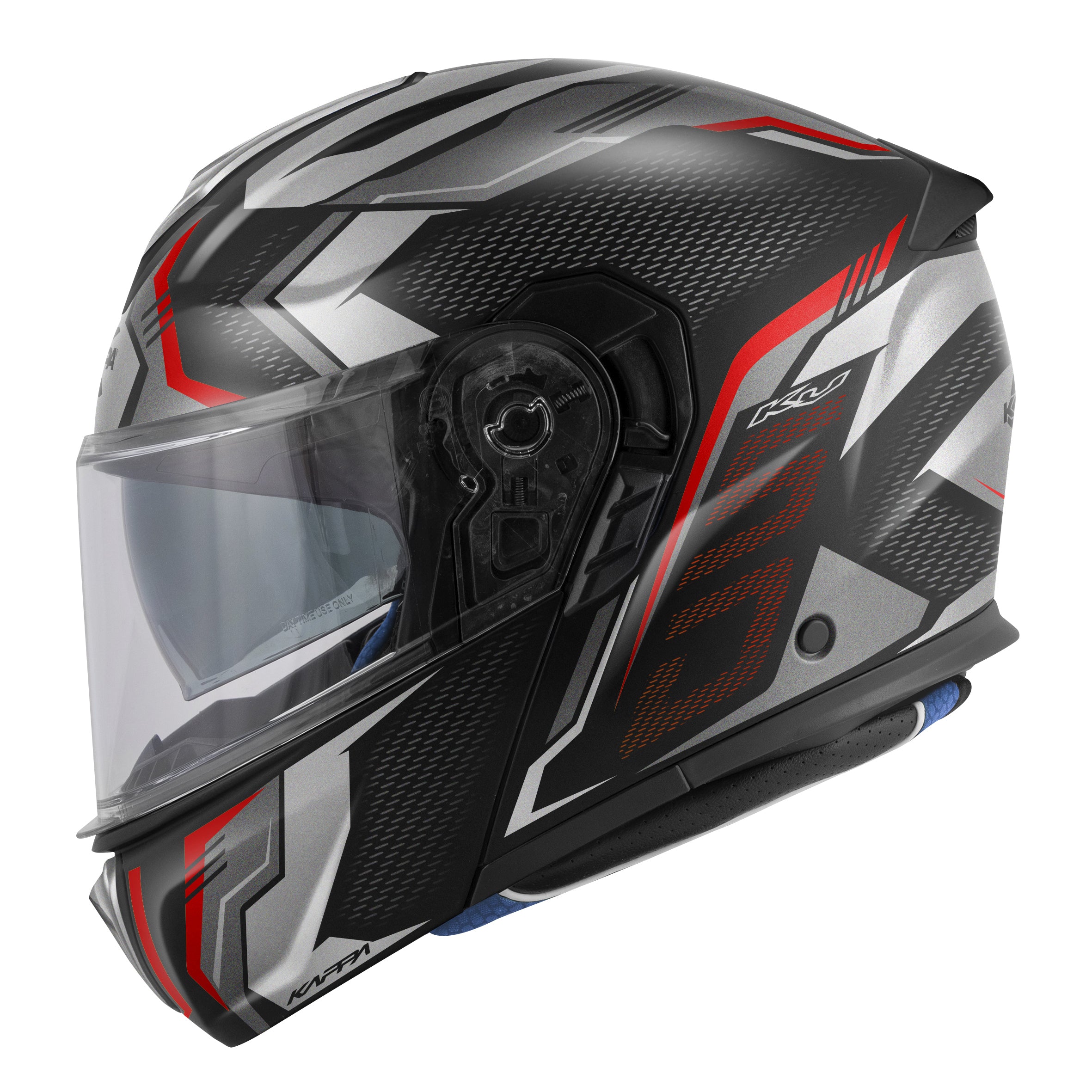 CAPACETE KAPPA KV50 ESCALADE PRETO/TITANIO/VERMELHO - S - HKKV50FSCBR56 -