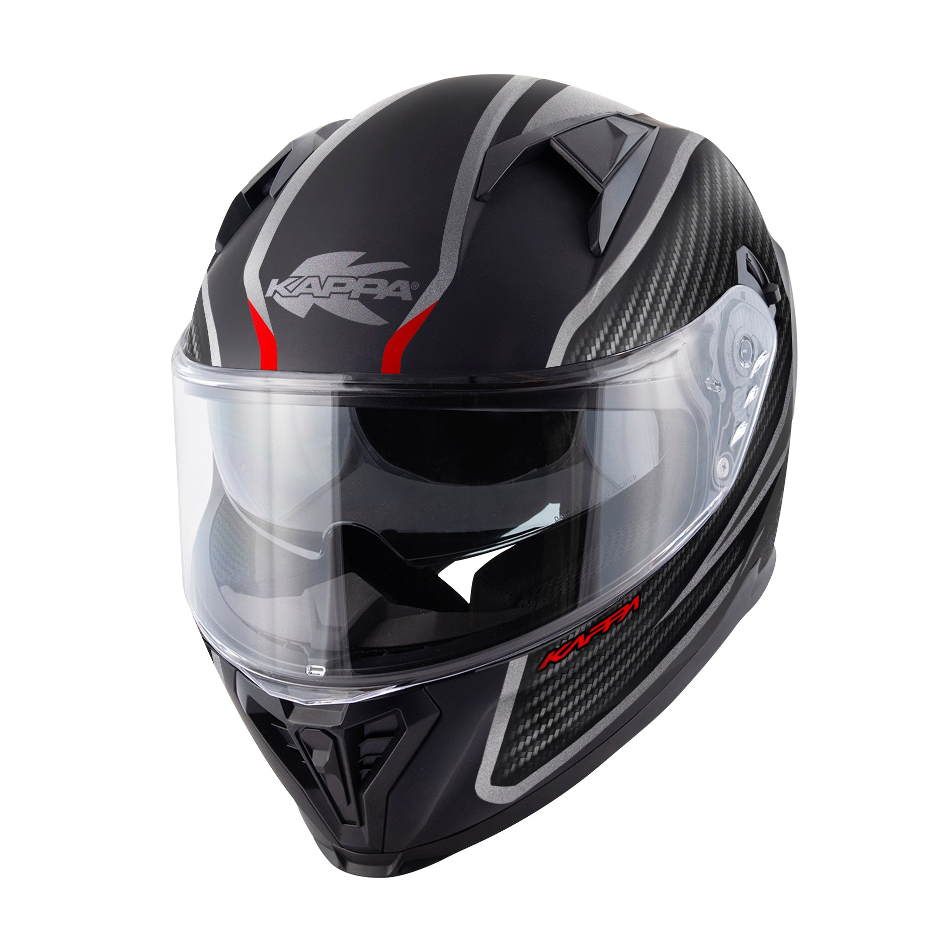 CAPACETE KAPPA KV52 KRONOS PRETO MAT/CINZA - M - HKKV52FKRBK58