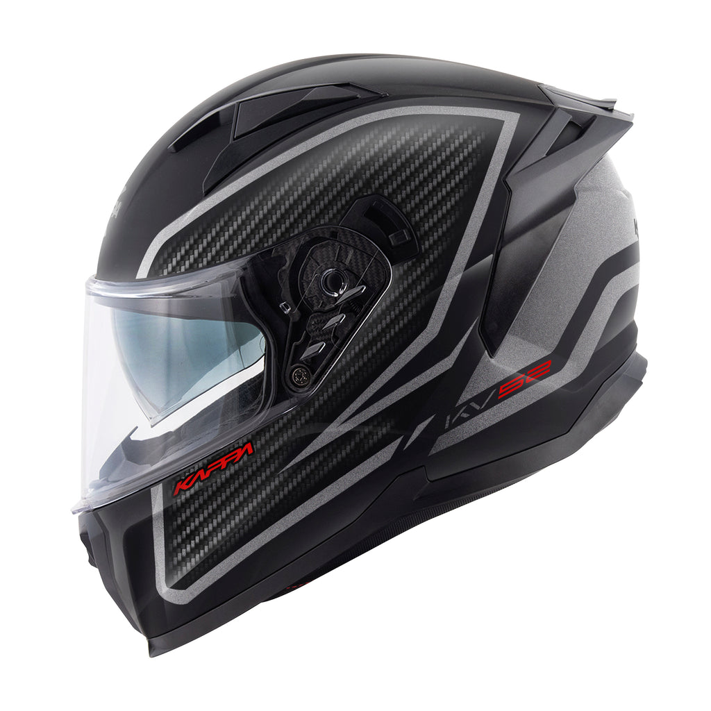 CAPACETE KAPPA KV52 KRONOS PRETO MAT/CINZA - L - HKKV52FKRBK60