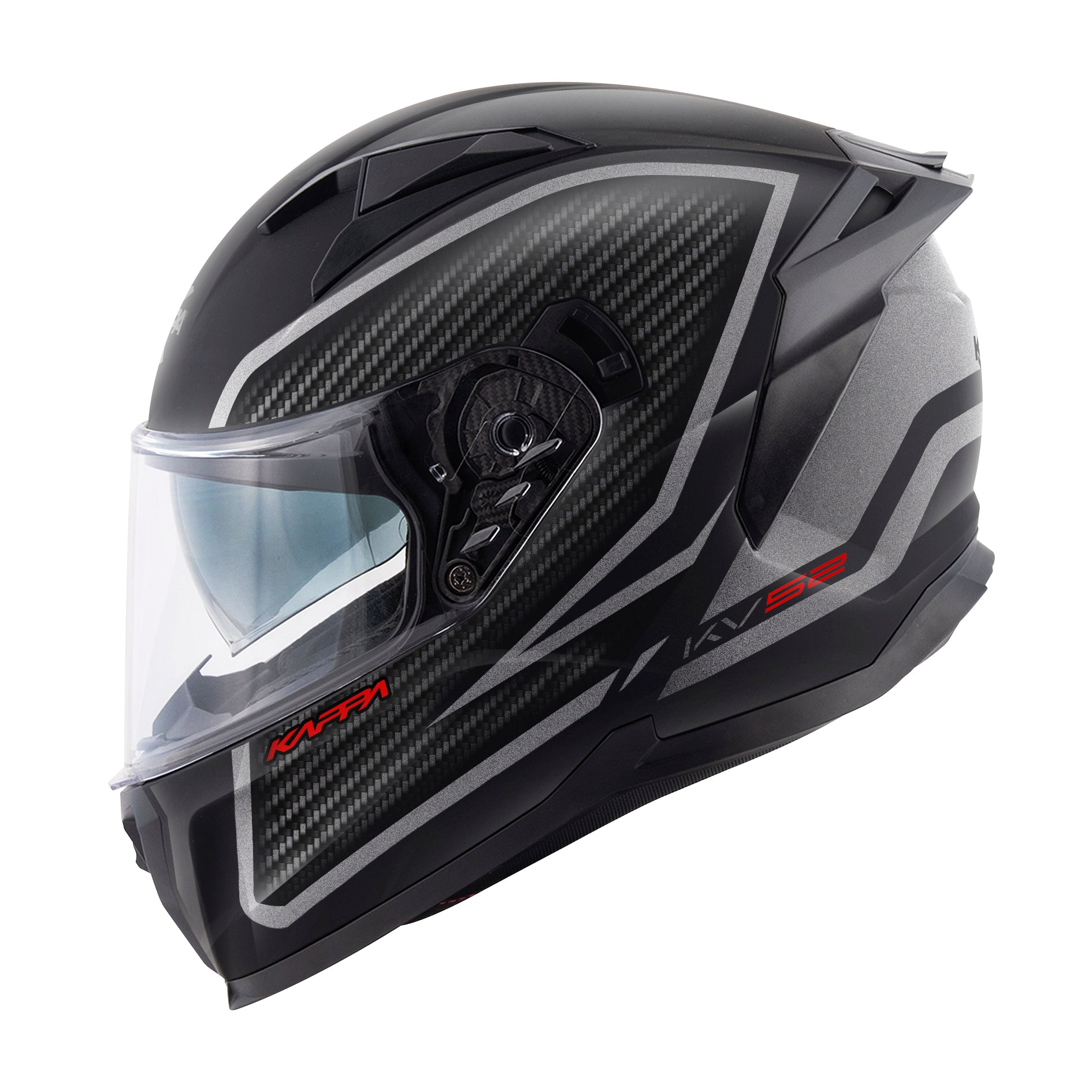 CAPACETE KAPPA KV52 KRONOS PRETO MAT/CINZA - L - HKKV52FKRBK60