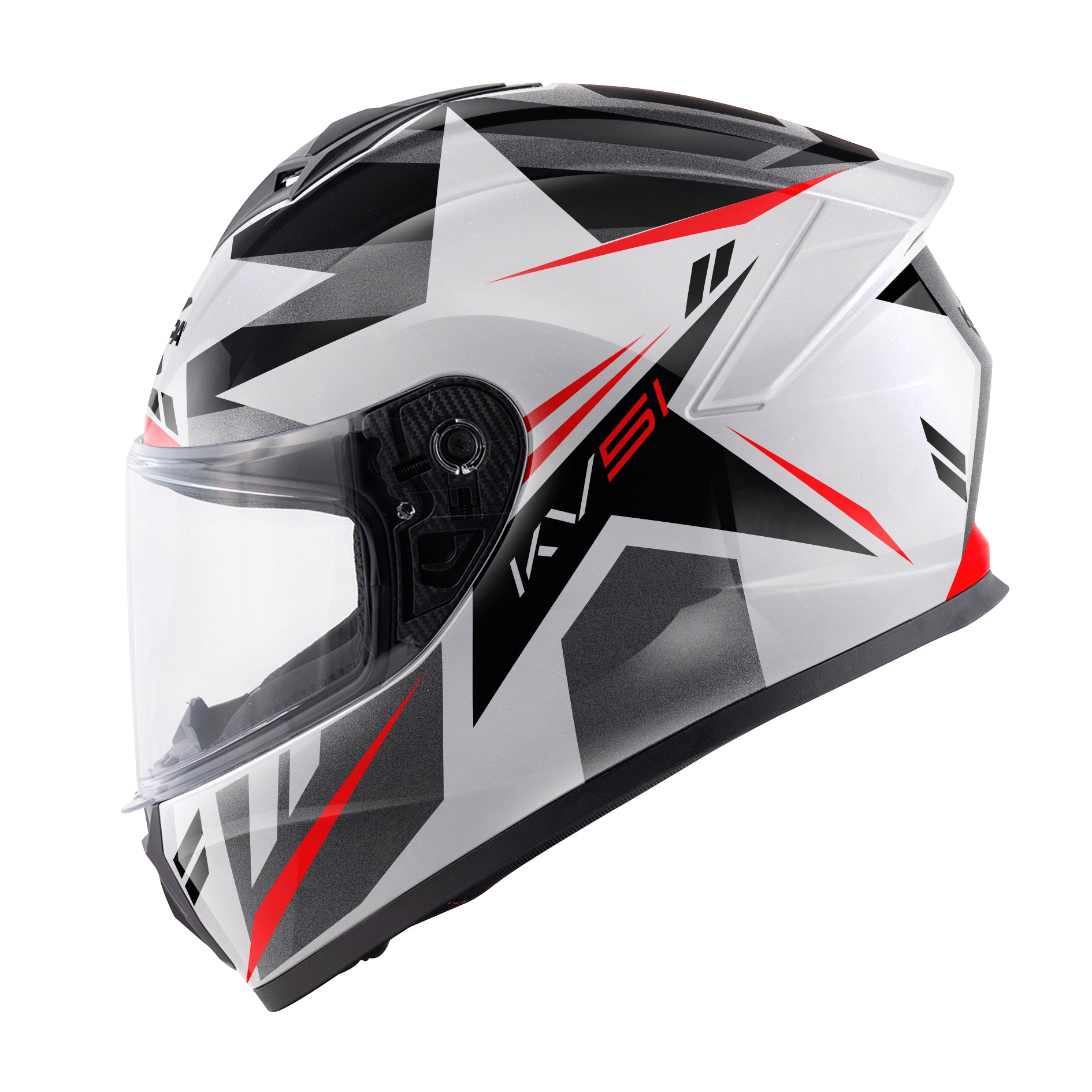 CAPACETE KAPPA KV51 ZENITH BRANCO/PRETO/VERMELHO - M - HKKV51FZHWB58 -