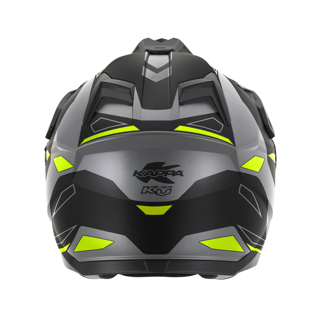 CAPACETE KAPPA KV33 ENDURO WIZARD CINZA MAT/PRETO/AMARELO - M - HKKV33FWZTY58
