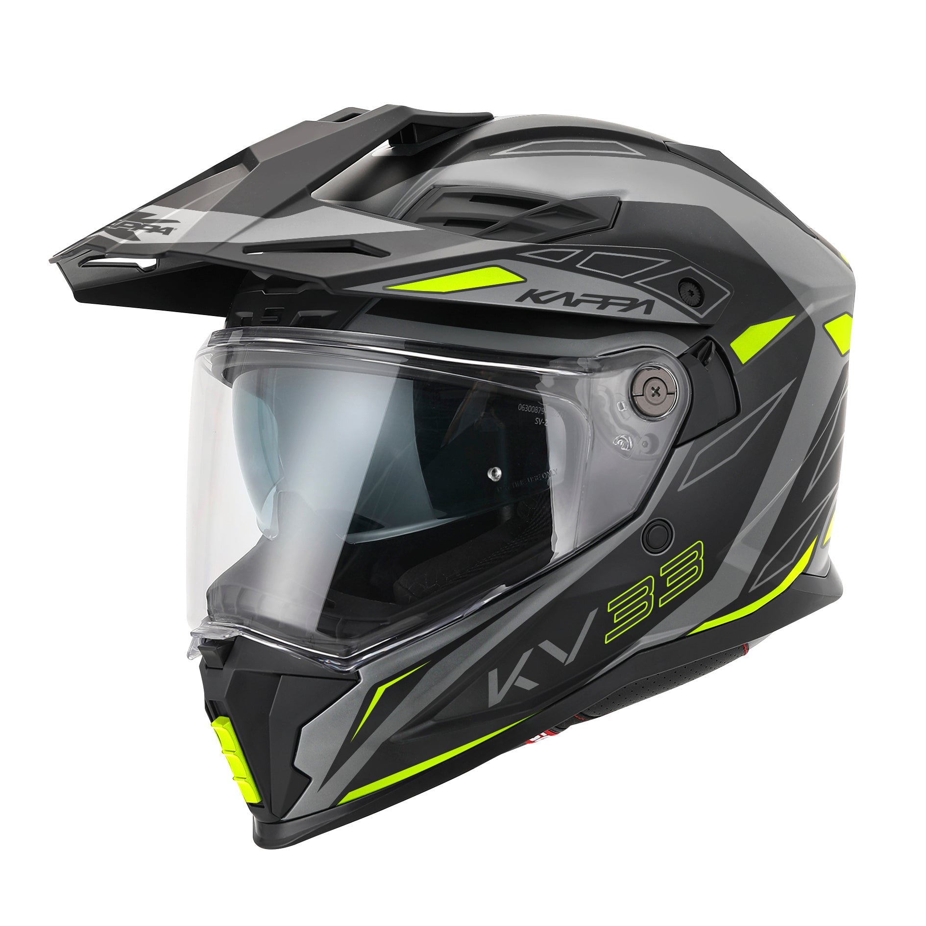CAPACETE KAPPA KV33 ENDURO WIZARD CINZA MAT/PRETO/AMARELO - L - HKKV33FWZTY60