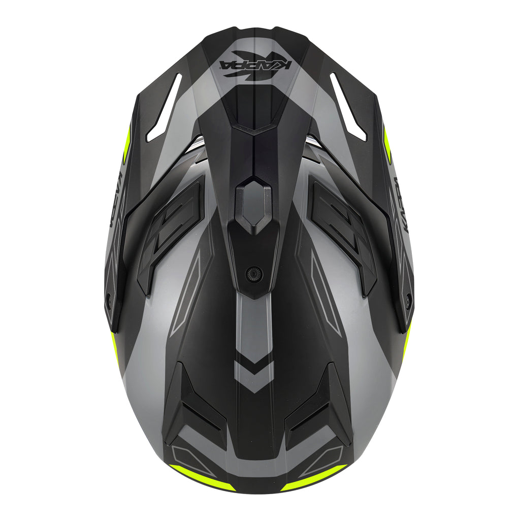 CAPACETE KAPPA KV33 ENDURO WIZARD CINZA MAT/PRETO/AMARELO - L - HKKV33FWZTY60