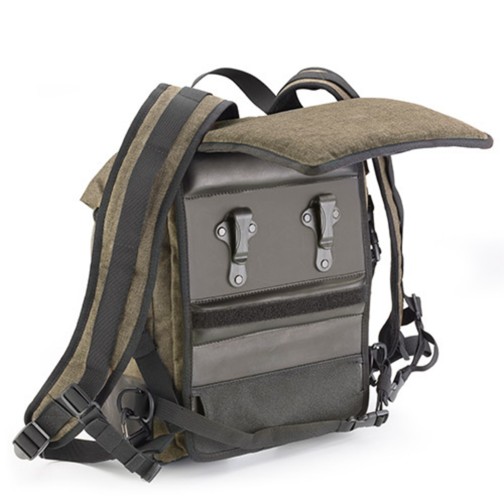 RB105 BOLSA LATERAL KAPPA CAFE RACER CONVERTIVEL P/MOCHILA VERDE