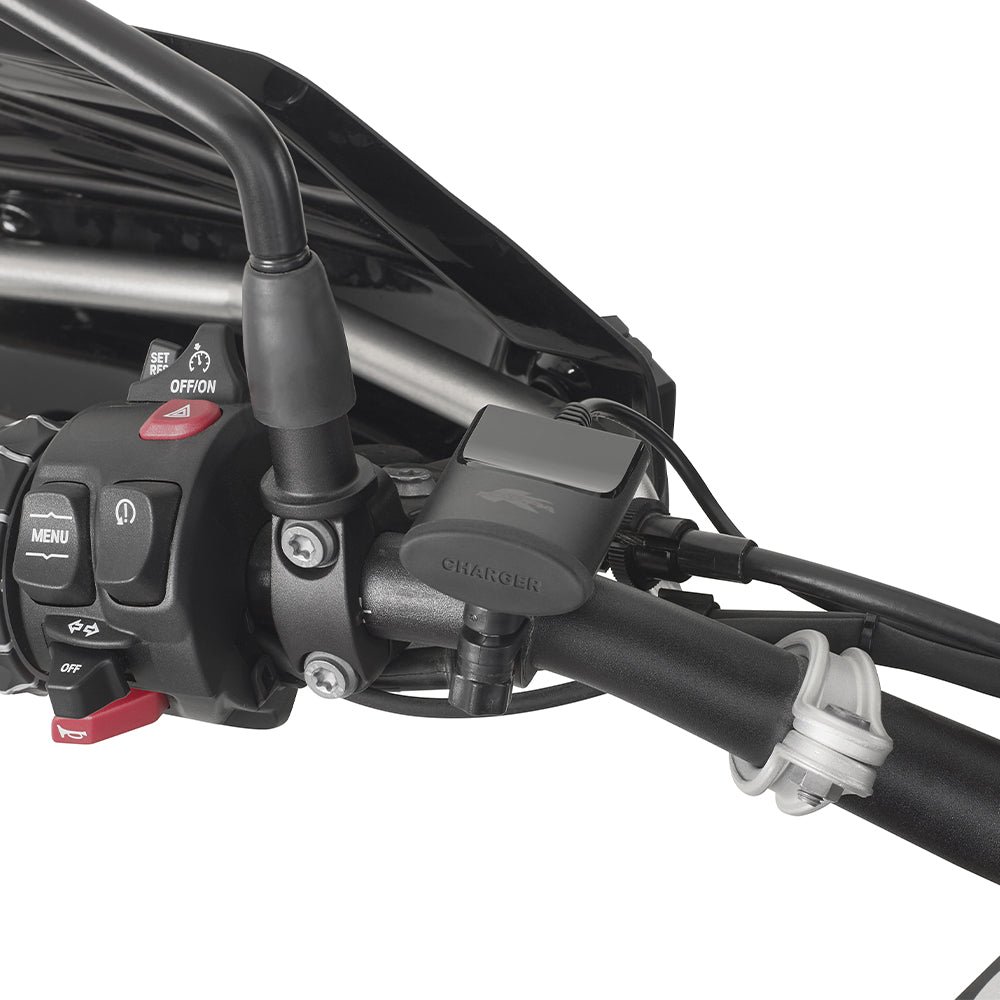 KS121 CARREGADOR  USB / USB-C PARA MOTO C/ SUPORTE