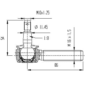 2443 ROTULA SUSPENSAO YAMAHA APLICACAO ESPECIAL