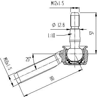 2161M ROTULA SUSPENSAO HONDA TRX 450 SUP