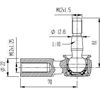 2195M ROTULA SUSPENSAO HONDA TRX 450 INF