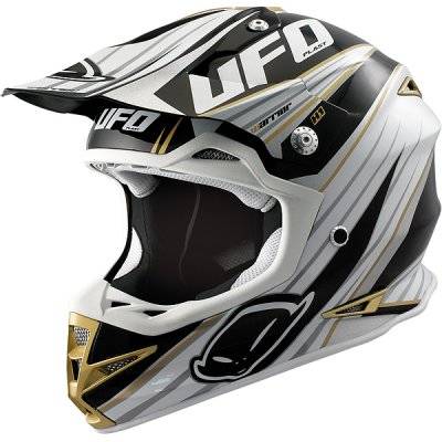 CAPACETE UFO WARRIOR TRAIL HE001 PRETO/BRANCO (K) - M -