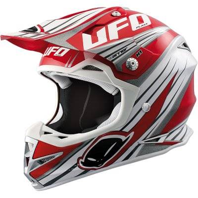 CAPACETE UFO WARRIOR TRAIL HE001 VERMELHO/BRANCO (B) - S -