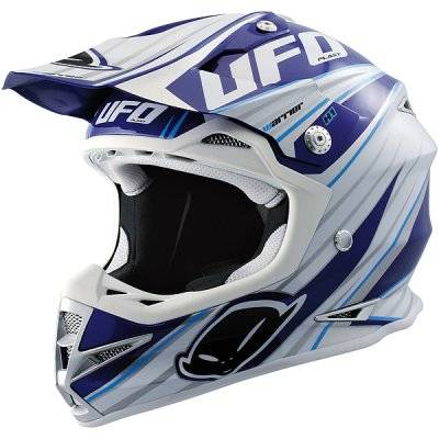 CAPACETE UFO WARRIOR TRAIL HE001 AZUL/BRANCO (C) - S -