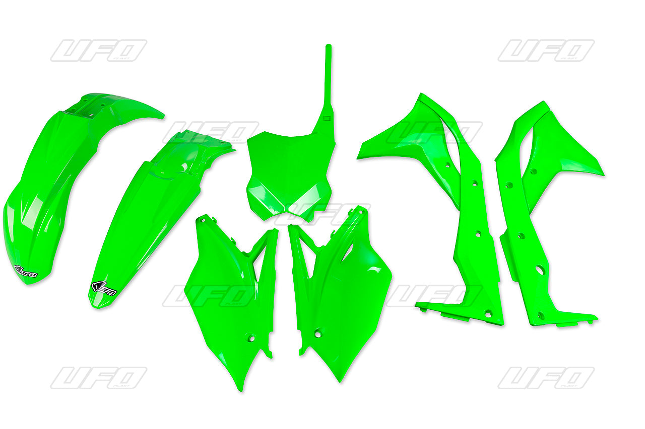 KIT PLASTICOS KX250F 16/17 VERDE FLUO - KAKIT224AFLU
