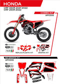 KIT PLASTICOS COMBO APODIS CRF250/450R (21/22) VERMELHO C125AD007/070