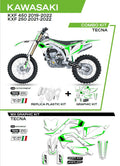 KIT PLASTICOS COMBO TECNA KAWASAKI KXF250 (21/22) 450 (19/22) C227AD019/047