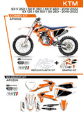 KIT PLASTICOS COMBO APODIS KTM SXF250/350/450 19/22 BRANCO C522AD022/042