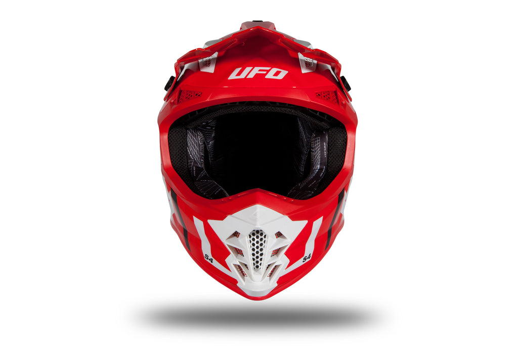 CAPACETE UFO INTREPID HE172 VERMELHO/BRANCO/PRETO - L