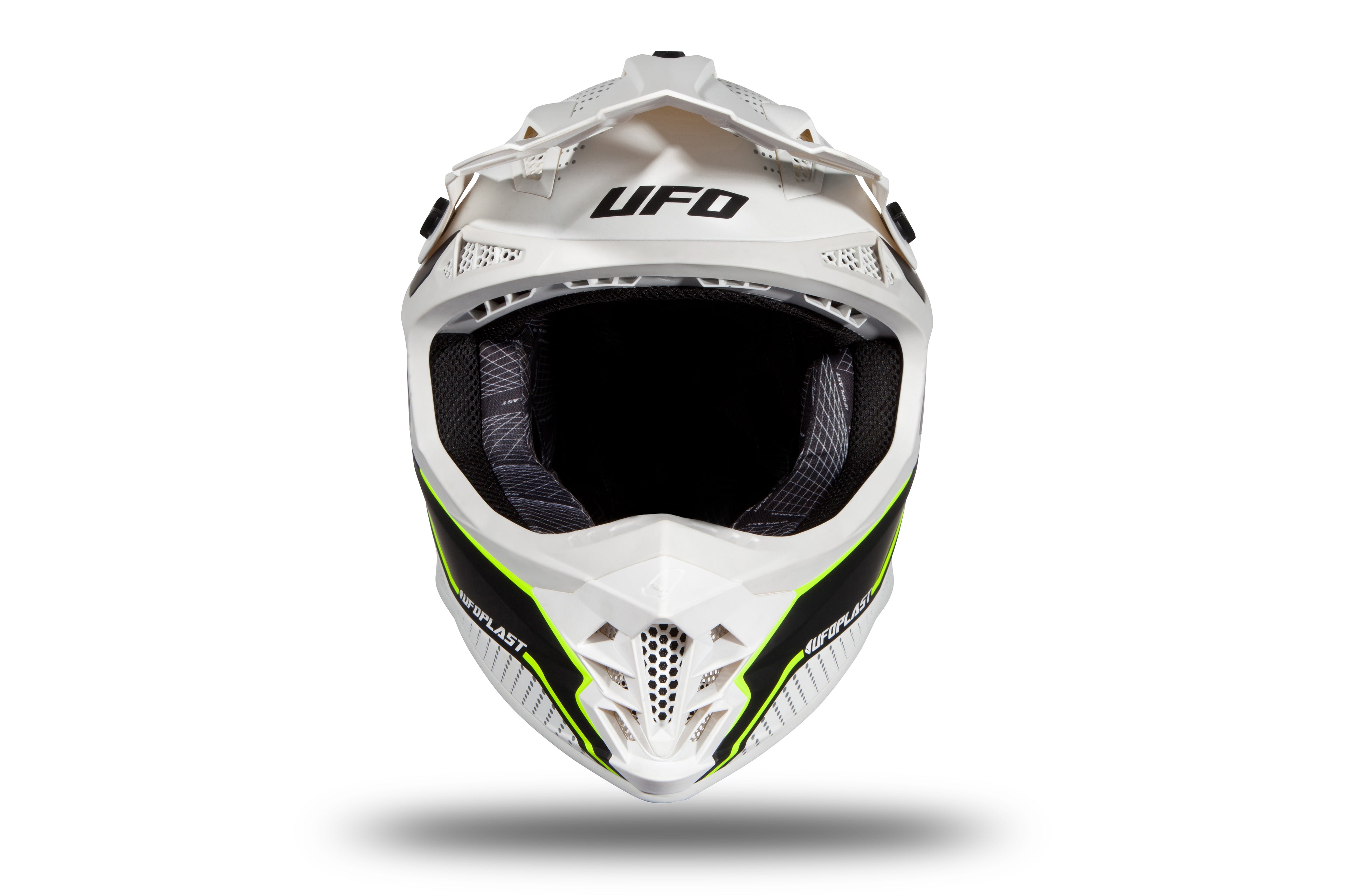 CAPACETE UFO INTREPID HE174 BRANCO/PRETO - M
