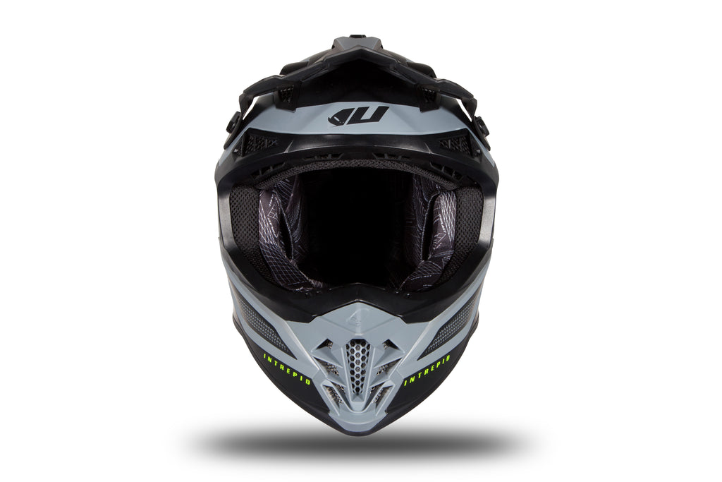 CAPACETE UFO INTREPID HE175 PRETO/CINZA MAT - XL