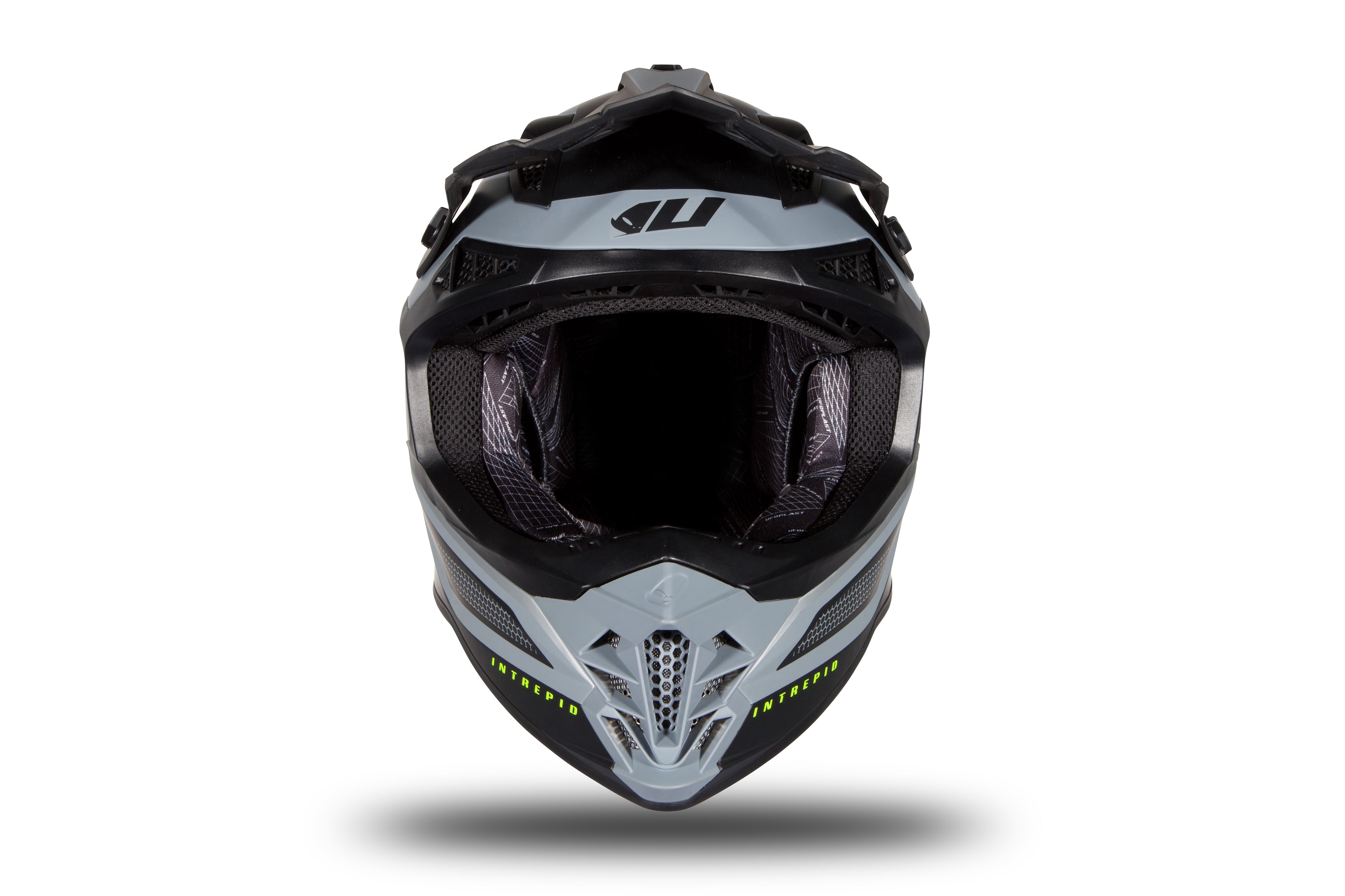 CAPACETE UFO INTREPID HE175 PRETO/CINZA MAT - XL