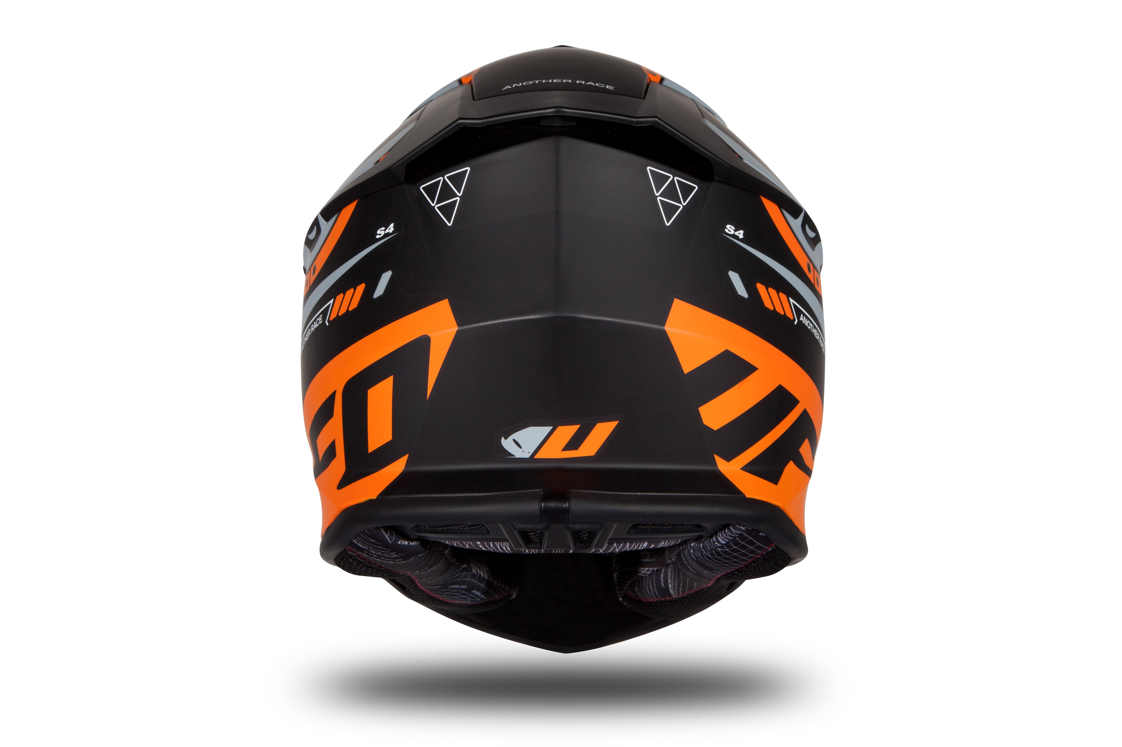 CAPACETE UFO INTREPID HE176 PRETO/LARANJA MAT - M