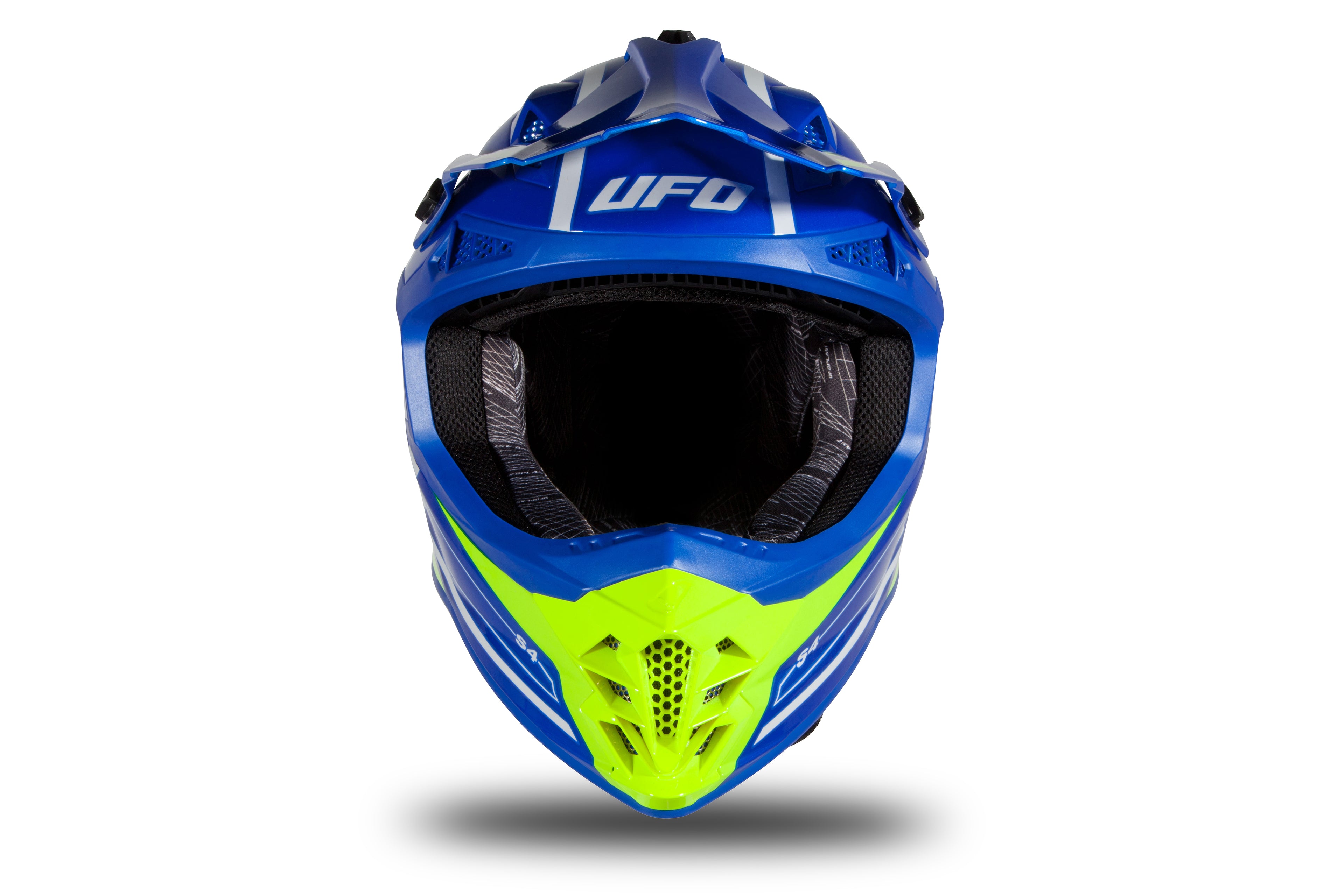 CAPACETE UFO INTREPID HE177 AZUL/BRANCO/NEON - XL