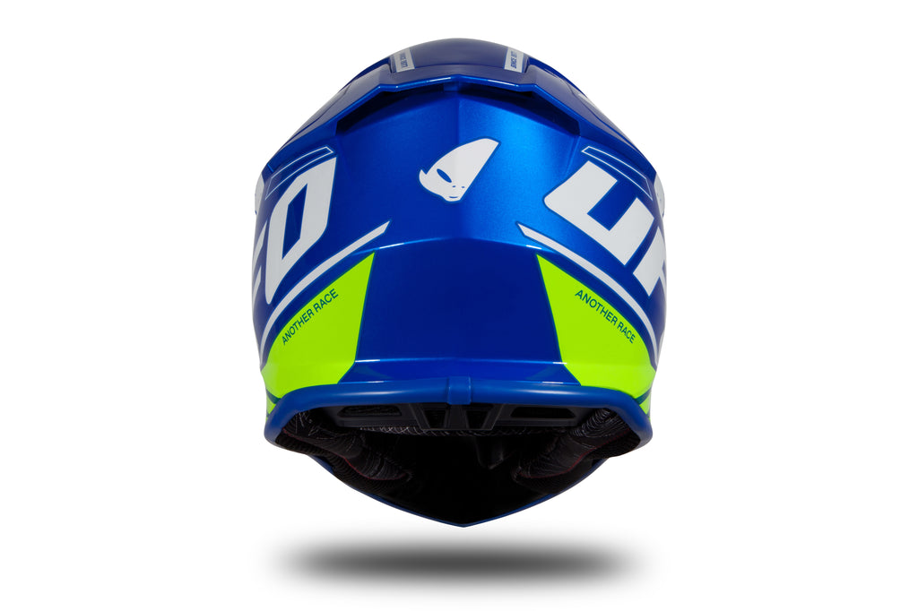 CAPACETE UFO INTREPID HE177 AZUL/BRANCO/NEON - XL