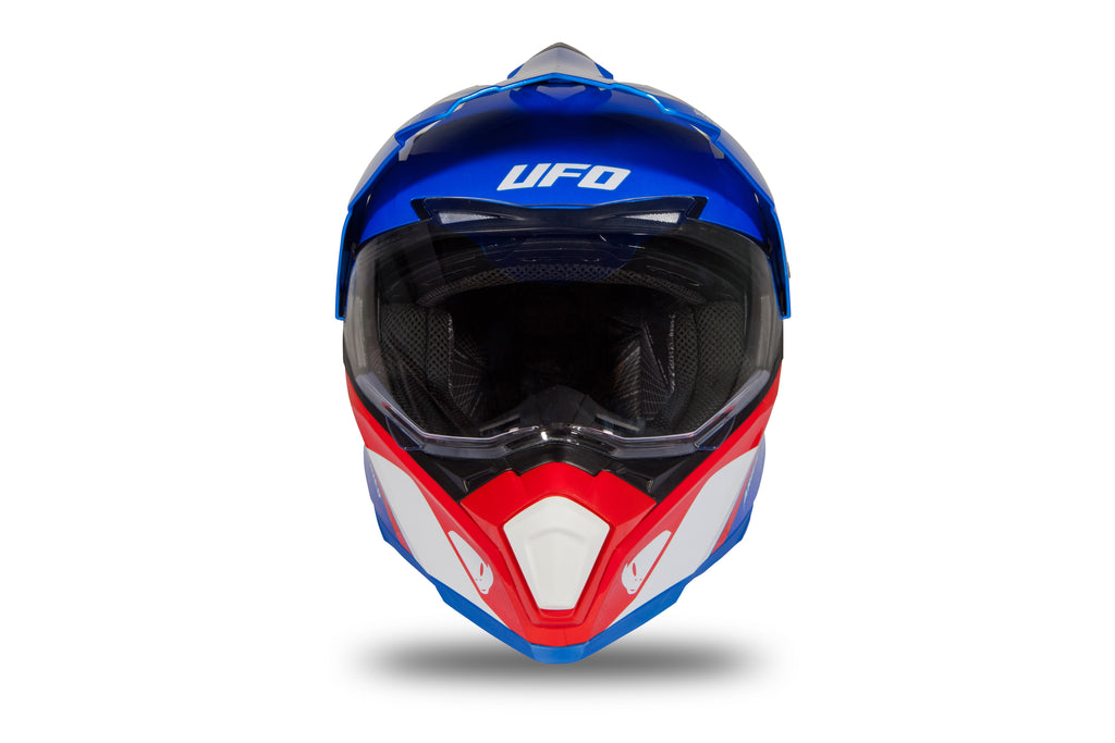 CAPACETE UFO ARIES HE181 AZUL/VERMELHO/BRANCO - L
