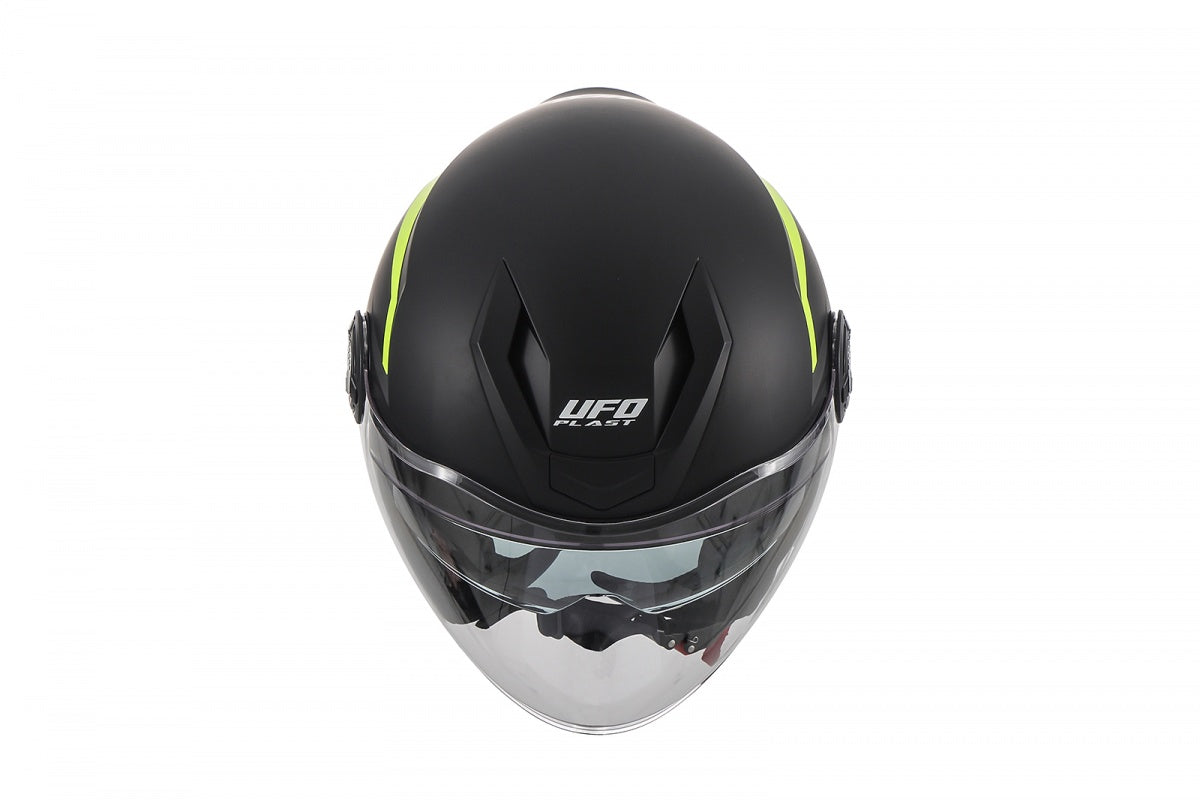 CAPACETE UFO URBAN SPIRIT HE13003 PRETO/NEON - M