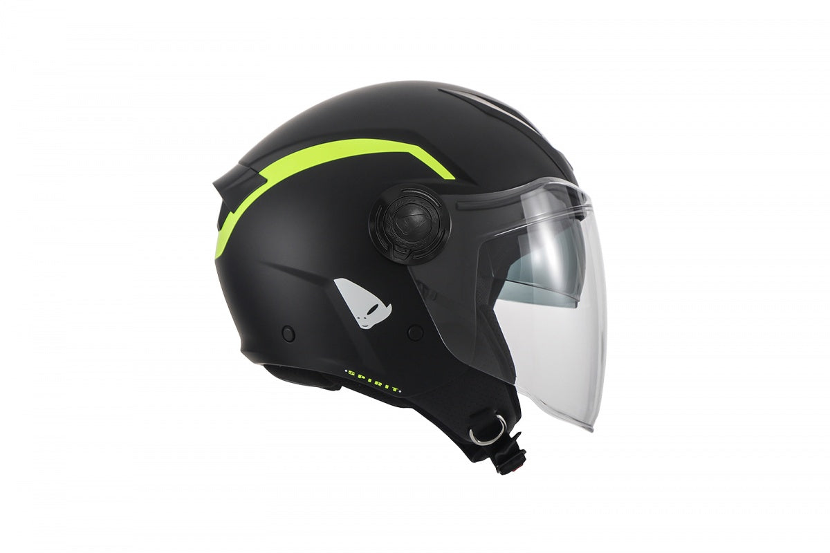 CAPACETE UFO URBAN SPIRIT HE13003 PRETO/NEON - M