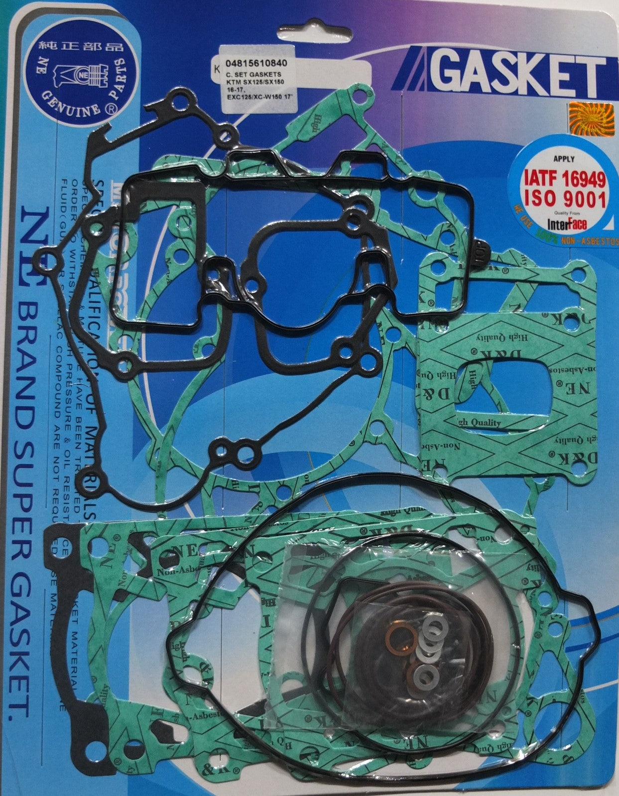 JOGO JUNTAS COMPLETO TW SX125/150 16/17 EXC125 17