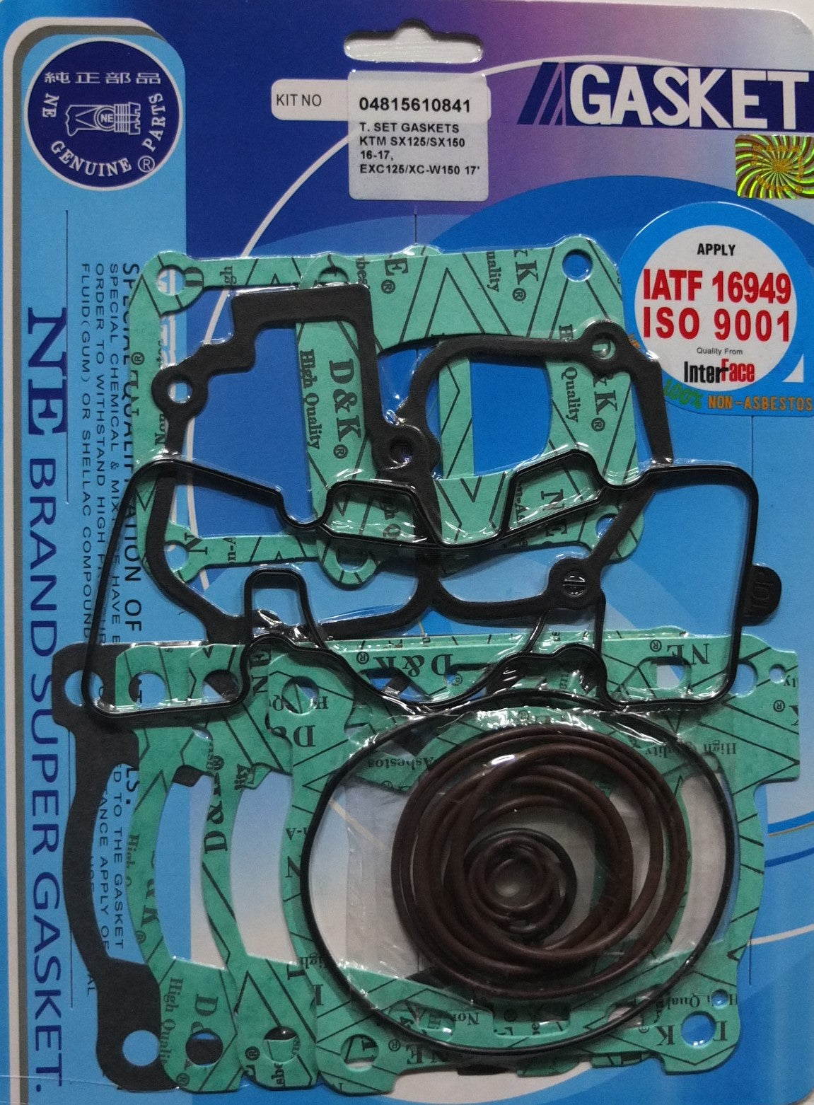 JOGO JUNTAS TOP SET TW SX125/150 16/17 EXC125 17