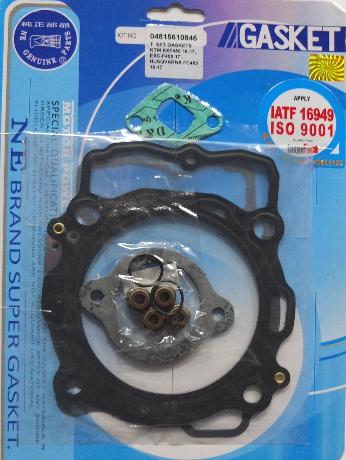 JOGO JUNTAS TOP SET TW EXC/SX 450F 16/17