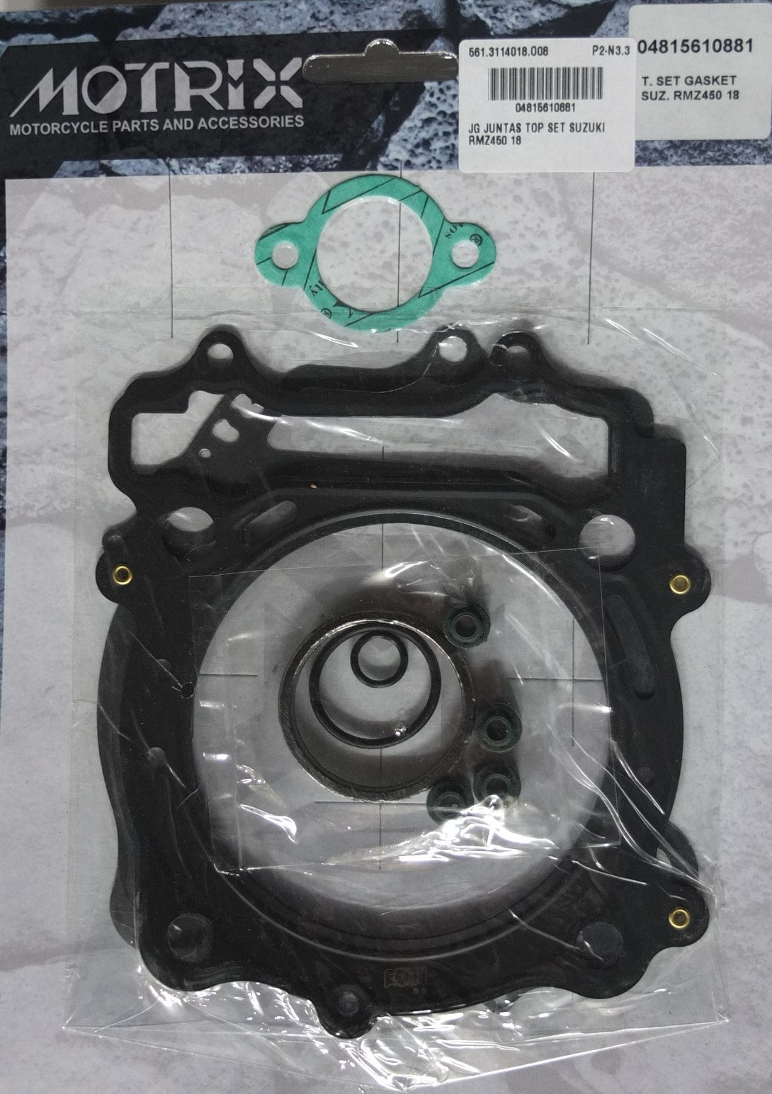 JOGO JUNTAS TOP SET SUZUKI RMZ450 18
