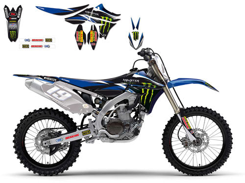 KIT AUTOCOLANTES + CAPA SELIM BLACKBIRD MONSTER YZF250 10/13 - 8239R2/3