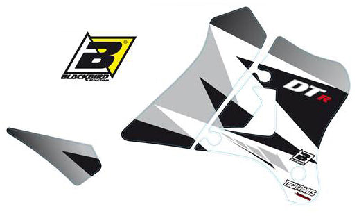 KIT AUTOCOLANTES BLACKBIRD TECH PARTS DT125R BRC/CINZA