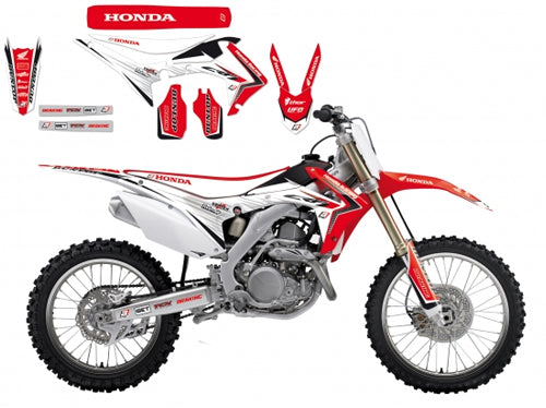 KIT AUTOCOLANTES + CAPA SELIM BLACKBIRD LINEAR CRF250 14/15, CRF450 13/15 - 8145
