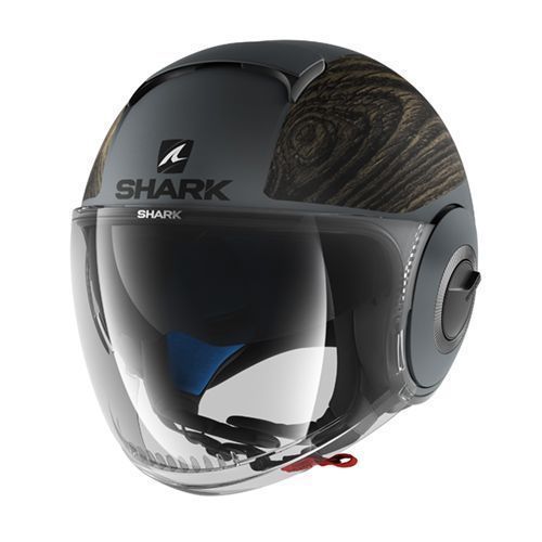 CAPACETE SHARK NANO SIJI PRATA/CASTANHO/BEGE (SNE) - M -