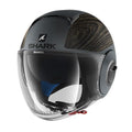 CAPACETE SHARK NANO SIJI PRATA/CASTANHO/BEGE (SNE) - M -