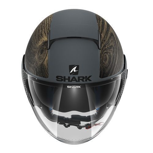 CAPACETE SHARK NANO SIJI PRATA/CASTANHO/BEGE (SNE) - M -